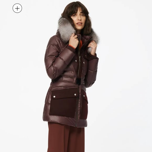 Andrew Marc Morro Coated Down Jacket, Burgundy, XL - Picture 3 of 8